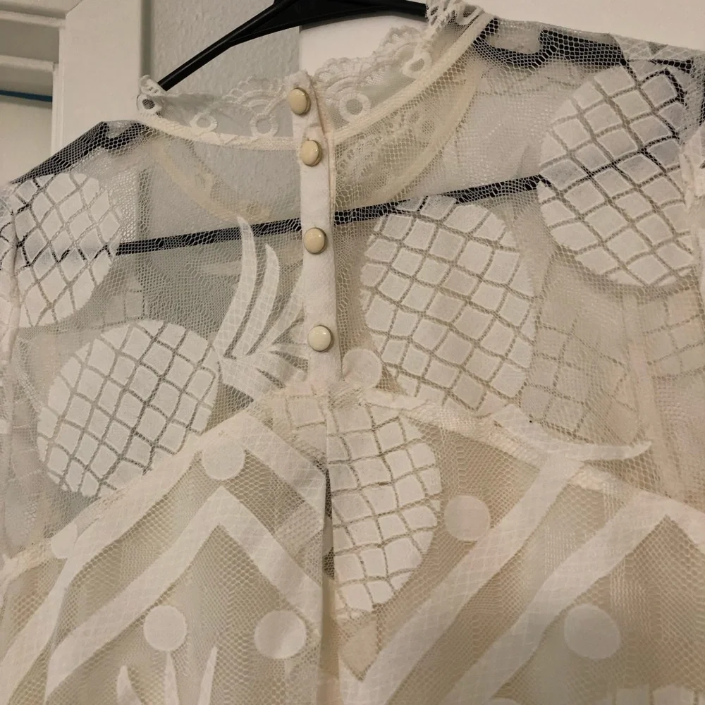 Anthropologie HD in Paris | Pineapple Lace Blouse - Picture 7 of 9